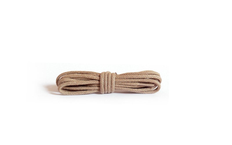 Kaps Round Thin Shoe Laces, Quality Durable 100% Cotton (29 inch / 10 - beige) - Image 1